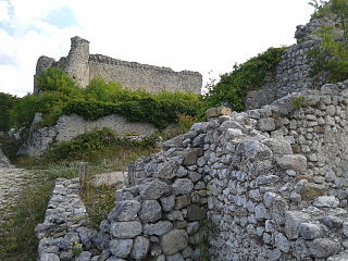 Castello Orsini castle in Massa dAlbe (AQ), Italy