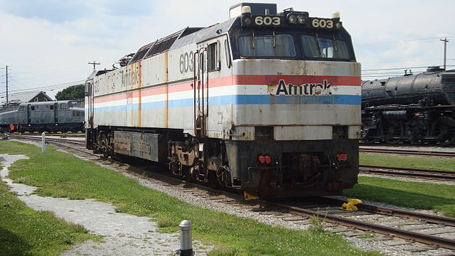Ex-Amtrak E60MA No. 603 preserved at the Railroad Museum of Pennsylvania