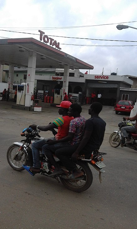 Okada with two passengers