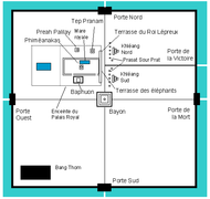 Plan du complexe d'Angkor Thom