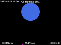 Animation of Osiris-REx SRC around Earth - Landing on Earth.gif
