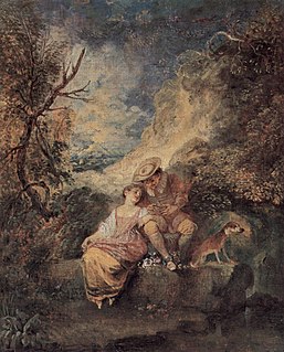 <i>The Robber of the Sparrows Nest</i> Painting by Antoine Watteau