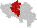 リエージュ行政区の地図