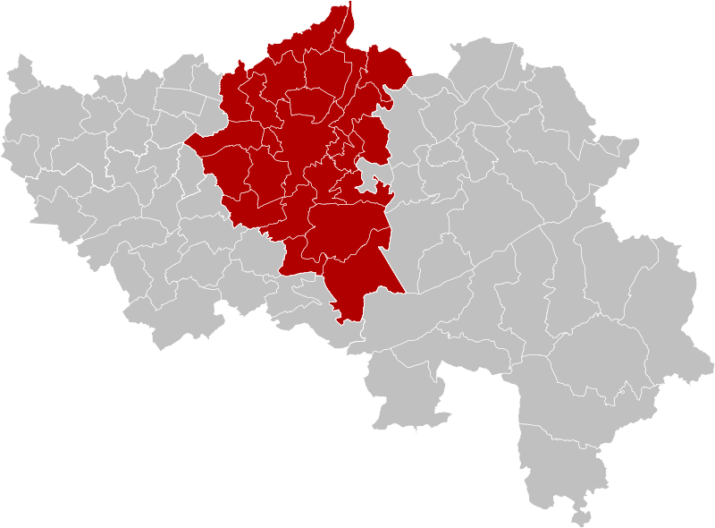 File:Arrondissement Liège Belgium Map.svg