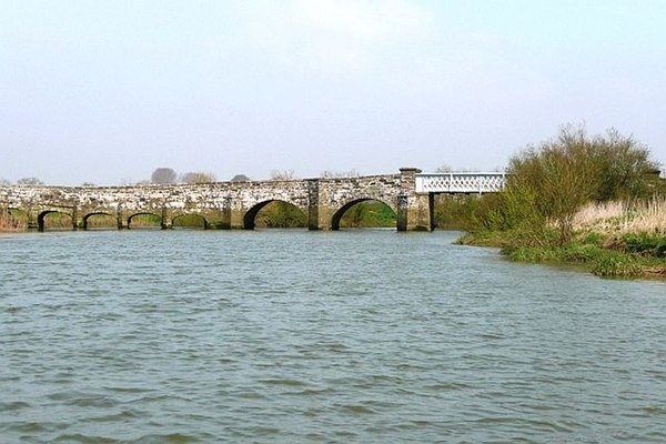 Greatham Bridge, with the navigable span on the extreme right