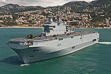 BPC Dixmude - A Mistral class amphibious assault ship and potential MRSV candidate for the Indian Navy BPC Dixmude.jpg