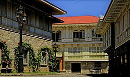 Bahay na bato ("house of stone") is a type of building originating during the Philippines' Spanish colonial period. Bahay na Bato houses.jpg