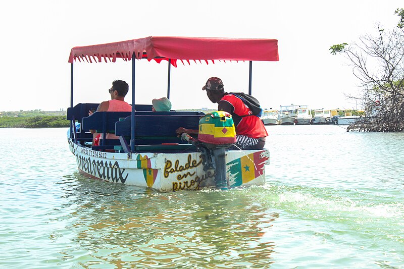 File:Balade en pirogue de la lagune de la somone.jpg