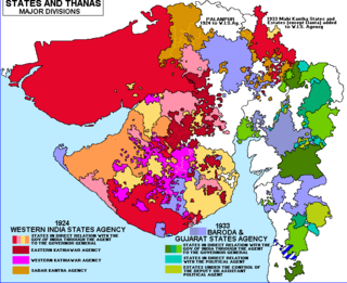 <span class="mw-page-title-main">Baroda, Western India and Gujarat States Agency</span> Princely states of Gujarat, 1944 to 1947