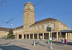 Badischer Bahnhof mit Brunnen