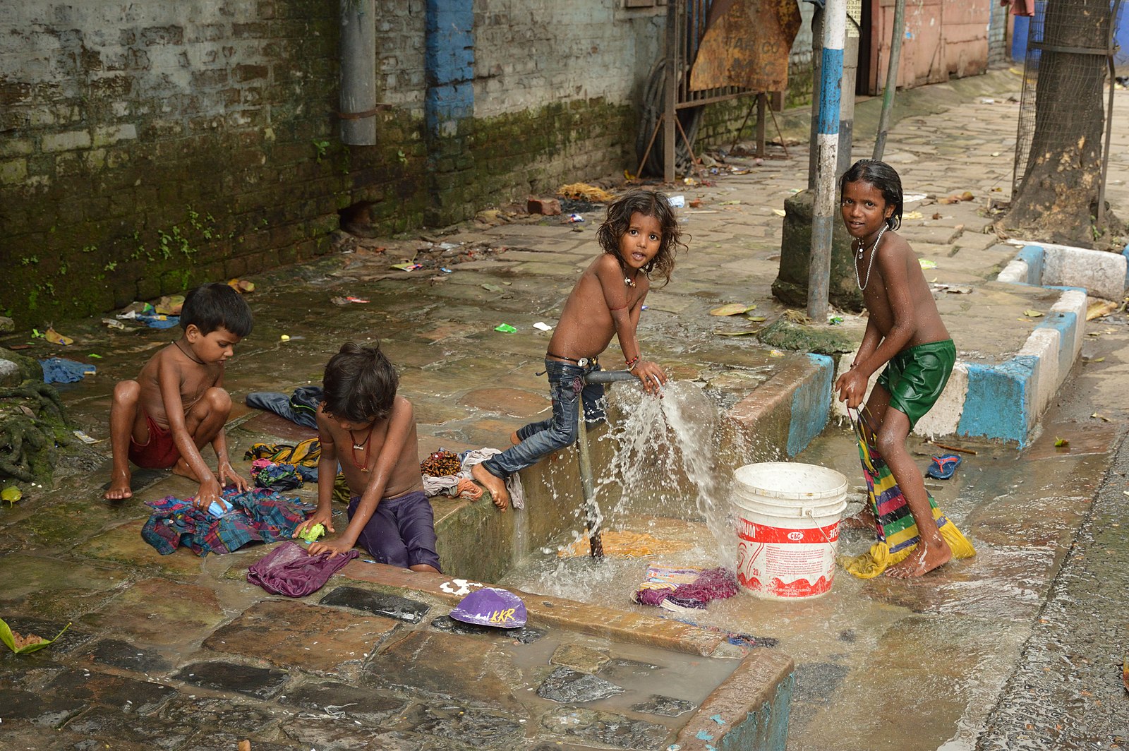 Bathing in Cambodia