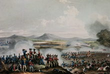 The Battle of Talavera, July 1809, where the regiment suffered heavy casualties Battle-of-talavera-28th-july-1809-william-heath.png