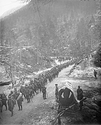 Italian troops in Val d'Assa