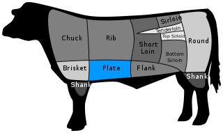 Hanger steak cut of beef steak prized for its flavor