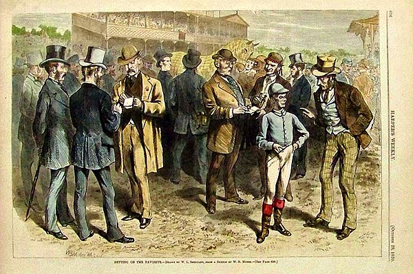 Betting on the Favorite, an 1870 engraving published in Harper's Weekly