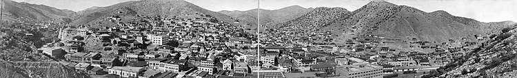 Panorama de Bisbee en 1916