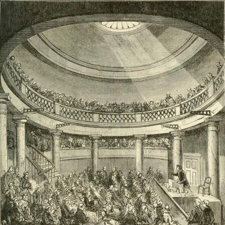 Interior view of the Blackfriars Rotunda, where the N.U.W.C. met.