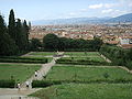 Boboli vrt s pogledom na Firencu.