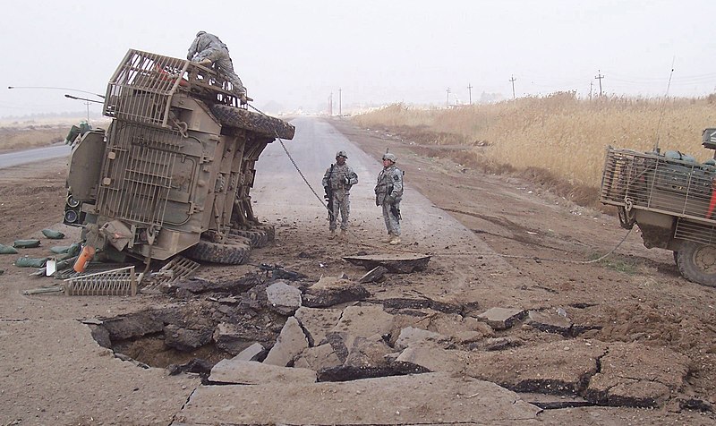 File:Buried IED blast in 2007 in Iraq.jpg