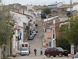 Straat in Pueblo, gemeente Torrejoncillo del Rey