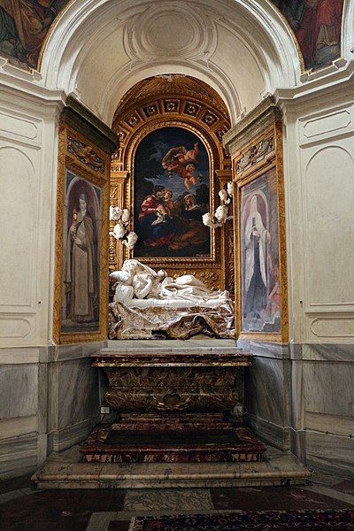 File:Cappella palluzzi-albertoni di giacomo mola (1622-25), con beata ludovica alberoni di bernini (1671-75) e pala del baciccio (s. anna e la vergine) 01.jpg