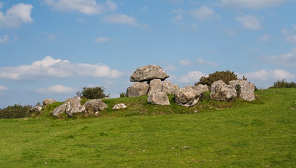 Tomb 7, a dolmen within a stone circle; one of the Carrowmore 'satellite tombs'.