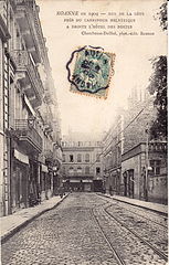 ROANNE en 1904 - Rue de la Côte près du Carrefour Helvétique