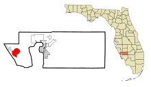 Charlotte County Florida Incorporated og Unincorporated områder Rotonda Highlighted.svg