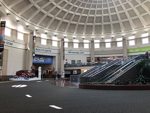 Chattanooga Metropolitan Airport atrium, Aug 2019