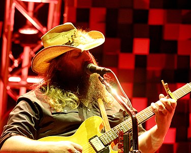 Chris Stapleton had three number ones in 2017. Chris Stapleton Concert (48519825887).jpg