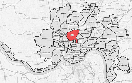 Clifton Cincinnati map