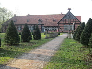 Herenboerderij Arkenstede in Museumsdorf Cloppenburg, dit gebouw stond oorspronkelijk in de gemeente Essen