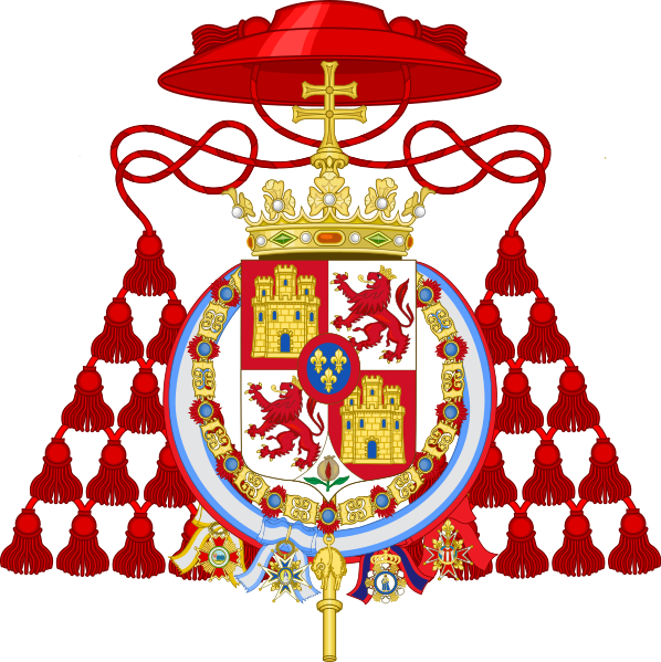 File:Coat of Arms of Louis of Bourbon and Vallabriga, Cardinal, Archbishop of Toledo and Seville.svg
