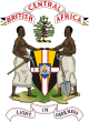 África Central Británica - Escudo de Armas