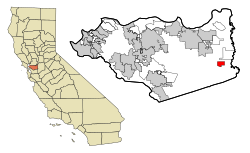 Contra Costa County California Incorporated and Unincorporated areas Byron Highlighted.svg