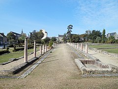 À Corseul (22), les vestiges gallo-romains du quartier commercial de Monterfil, appelé également "jardin des Antiques".