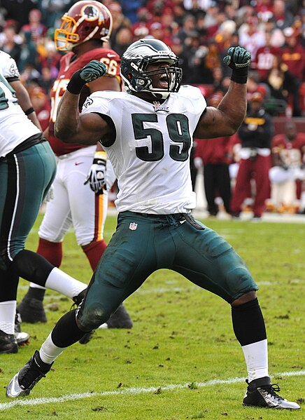 File:DeMeco Ryans, celebrates on the field during a game versus the Washington Redskins at FedEx in Landover, Md.,Nov. 18, 2012 111812-F-FF749-509 (cropped).jpg