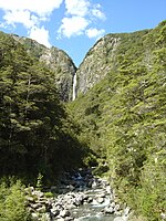 Devil's Punchbowl Waterfall, New Zealand.