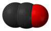 Spacefill model of dicarbon monoxide