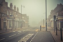 Dinnington, in the fog Dinnington Fog.jpg