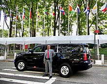 DSS Suburban in New York 2023 Diplomatic Security Service (DSS) special agents prepare for the 78th United Nations General Assembly in New York City, September 2023 28.jpg