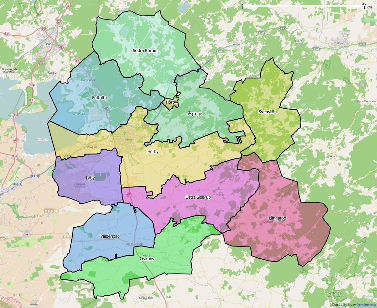 karta hörby kommun Hörby distrikt – Wikipedia