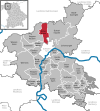 Lage der Gemeinde Dittelbrunn im Landkreis Schweinfurt
