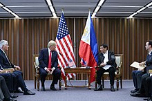 U.S. President Donald Trump meeting with Philippine President Rodrigo Duterte in Manila, November 13, 2017 Donald Trump and Rodrigo Duterte in Manila (6).jpg