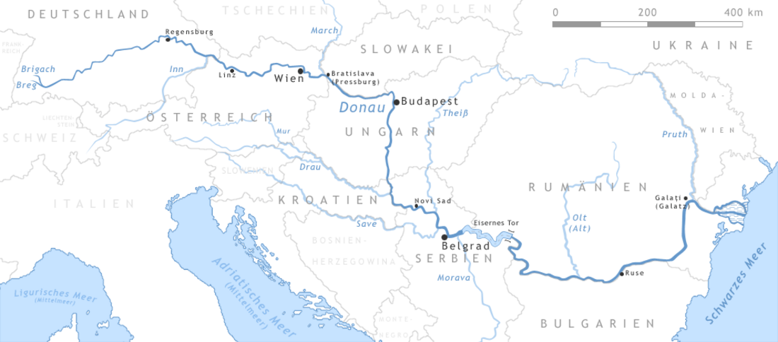 Liste von Nebenflüssen der Donau