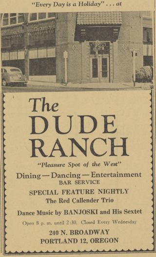 <span class="mw-page-title-main">The Dude Ranch</span> 1940s jazz venue in Portland, Oregon