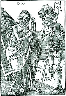 La mort et le lansquenet Dürer (1510)