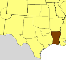 Ubicación de la Diócesis de Western Louisiana