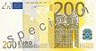 Billet de 200 euros (1re série, recto).