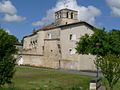 Français : Eglise et logis d'Echallat, Charente, France